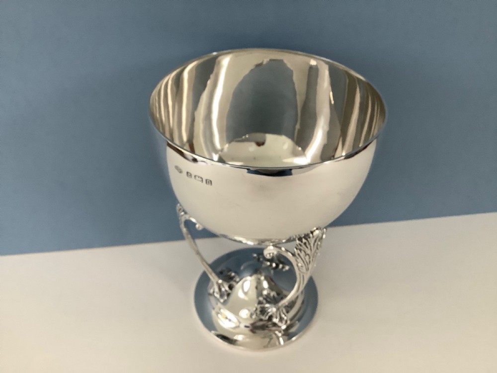 Antique Arts & Crafts Silver Bowl / Cup View VI