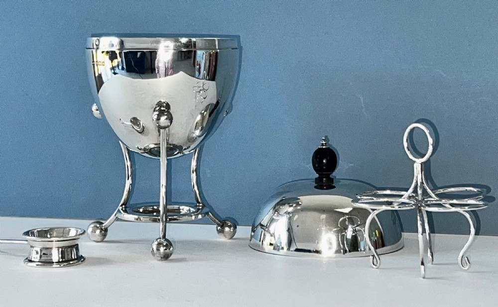 Antique Edwardian Solid Silver Egg Coddler View II