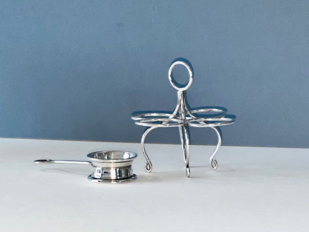 Antique Edwardian Solid Silver Egg Coddler View VI