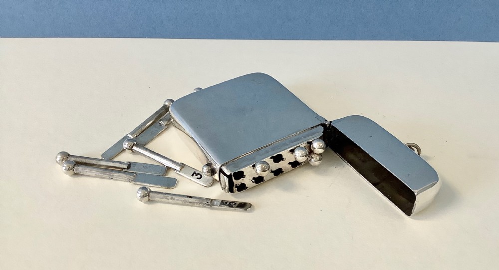 Antique Victorian Silver 10-Peg Butt Marker 