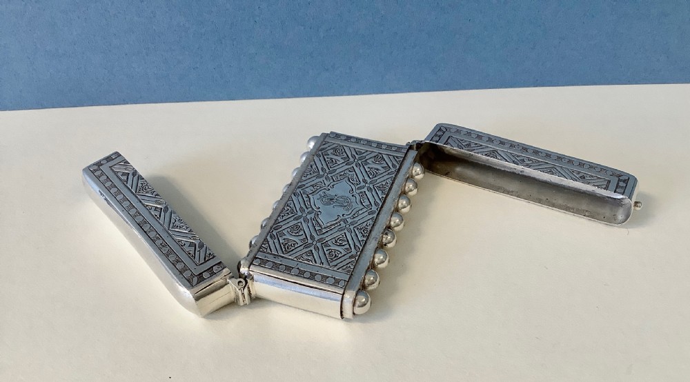 Antique Victorian Silver Double Butt Marker View IV