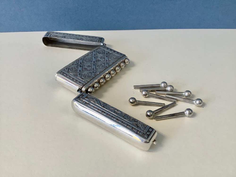 Antique Victorian Silver Double Butt Marker View VI