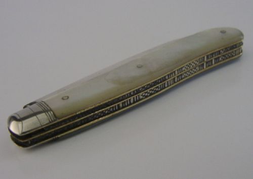 Quality Edwardian Solid Sterling Silver Combination Nut Pick Fruit Knife 1901 Antique Unusual