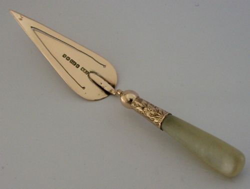 Rare Antique English 9 Carat Solid Gold Bookmark Page Marker 1907 5.8g