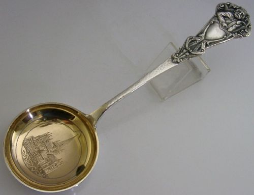Norwegian 830s Solid Silver Dragestil Trondheim Serving Spoon C1910 Norway 82g