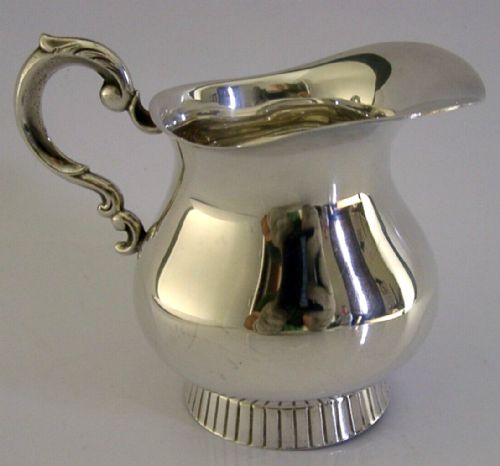 Mid Century Scandi Nowrwegian Solid Silver Cream Jug C1950s Norway 90g