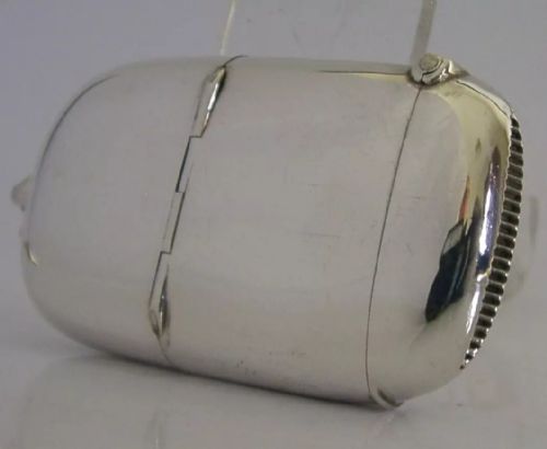 Rare Sterling Silver Combination Sovereign Stamp Vesta Case 1909 Antique
