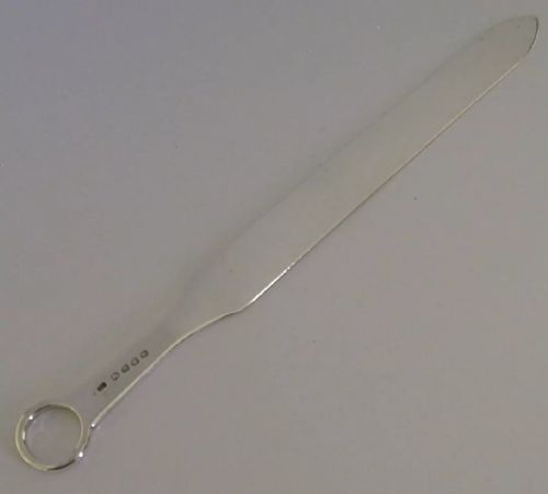 Large 10+Ins Georgian Sterling Silver Letter Opener Page Turner 1815 Antique 68g