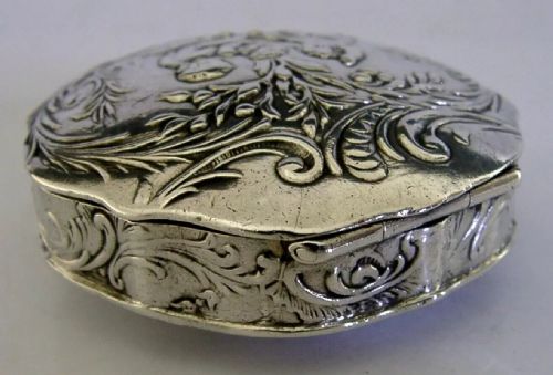 GERMAN 64G HANAU STERLING SILVER CHERUB TABLE BOX 1903 ANTIQUE - ADDITIONAL PHOTO 2