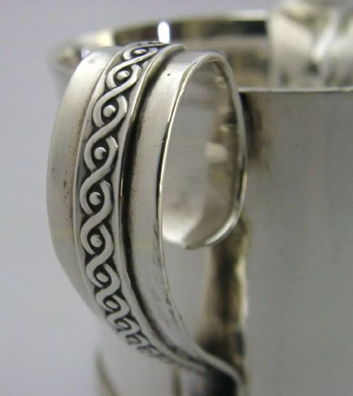HEAVY 210G ASPREY STERLING SILVER ARTS CRAFTS JUG 1933 ENGLISH ANTIQUE - ADDITIONAL PHOTO 7
