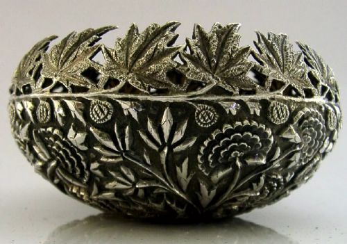Beautiful 140g Indian High Grade Solid Silver Bowl C1900 Antique