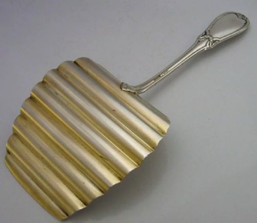 HEAVY BEAUTIFUL LARGE GERMAN SOLID 800 SILVER ART DECO ASPARAGUS SERVER 154G - ADDITIONAL PHOTO 4