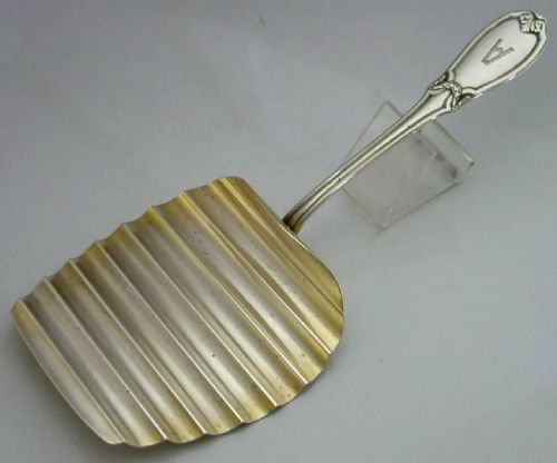 HEAVY BEAUTIFUL LARGE GERMAN SOLID 800 SILVER ART DECO ASPARAGUS SERVER 154G - ADDITIONAL PHOTO 5
