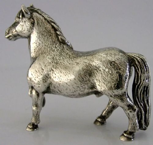 QUALITY ENGLISH SILVER PLATED PONY HORSE FIGURE C1950S ANIMAL 566G - ADDITIONAL PHOTO 3