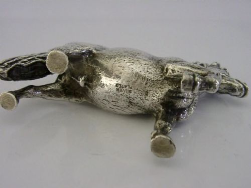 QUALITY ENGLISH SILVER PLATED PONY HORSE FIGURE C1950S ANIMAL 566G - ADDITIONAL PHOTO 6