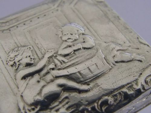 ENGLISH IMPORT SOLID STERLING SILVER CHERUB BOX 1904 ANTIQUE 26G HANAU - ADDITIONAL PHOTO 3