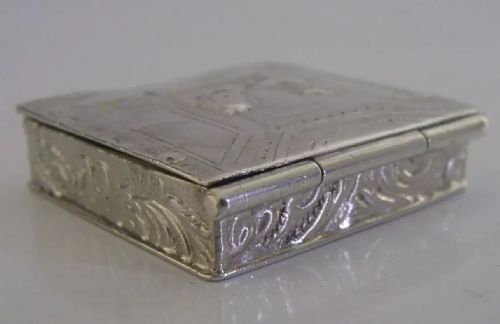 ENGLISH IMPORT SOLID STERLING SILVER CHERUB BOX 1904 ANTIQUE 26G HANAU - ADDITIONAL PHOTO 4