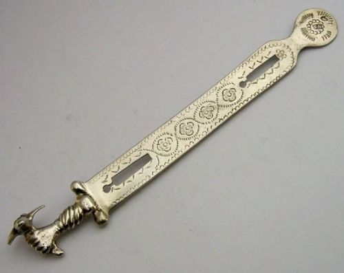 Rare Solid Silver Sewing Weaving Lace Tool? 19th Century Antique Needlework