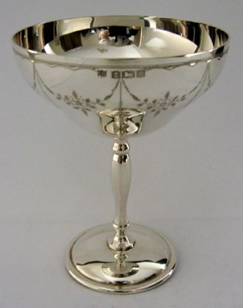 Beautiful Sterling Silver Champagne Coupe Glass Goblet 1969 Barware 140g