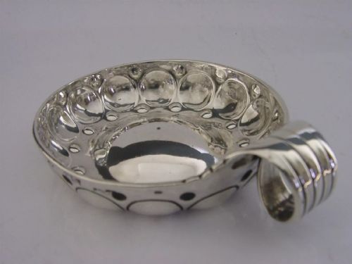 RARE EARLY 1768 FRENCH ANTIQUE SOLID STERLING SILVER WINE TASTER BARWARE - ADDITIONAL PHOTO 3