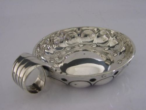 RARE EARLY 1768 FRENCH ANTIQUE SOLID STERLING SILVER WINE TASTER BARWARE - ADDITIONAL PHOTO 5