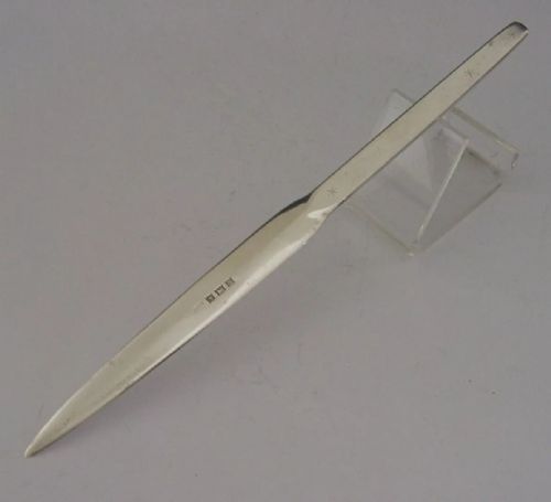 NOVELTY ENGLISH SOLID STERLING SILVER SPEAR LETTER ENVELOPE DESK OPENER 1962 - ADDITIONAL PHOTO 3