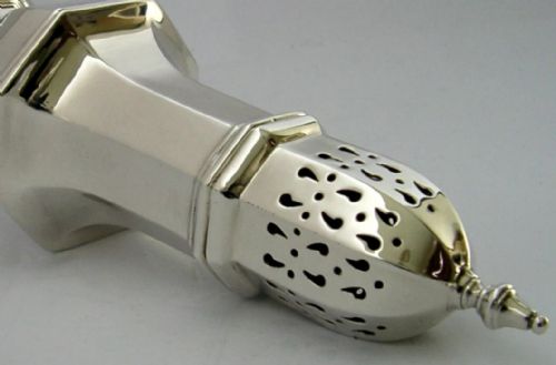 CASED SOLID STERLING SILVER SUGAR CASTER SHAKER 1969 142G ENGLISH - ADDITIONAL PHOTO 9