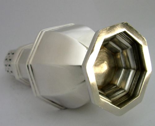 CASED SOLID STERLING SILVER SUGAR CASTER SHAKER 1969 142G ENGLISH - ADDITIONAL PHOTO 12