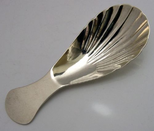 irish possibly provincial cork sterling silver georgian caddy spoon 1825 antique - CATEGORY: ANTIQUE SILVER - DATED 1800
