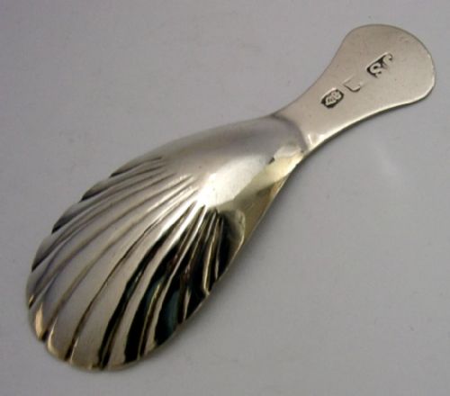 IRISH POSSIBLY PROVINCIAL CORK STERLING SILVER GEORGIAN CADDY SPOON 1825 ANTIQUE - ADDITIONAL PHOTO 1