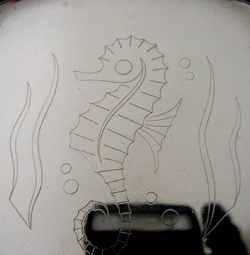 A E JONES STERLING SILVER SEAHORSE ANIMAL DISH 1960 GEOFFREY BELLAMY MID CENTURY - ADDITIONAL PHOTO 3