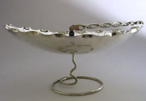 LARGE 266G BEAUTIFUL CHINESE EXPORT SILVER WATER LILY LEAF BOWL 1900 ANTIQUE - ADDITIONAL PHOTO 9
