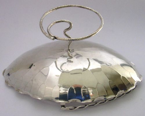 LARGE 266G BEAUTIFUL CHINESE EXPORT SILVER WATER LILY LEAF BOWL 1900 ANTIQUE - ADDITIONAL PHOTO 10
