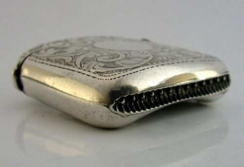 QUALITY LEFT HANDED STERLING SILVER VESTA MATCH CASE 1924 ANTIQUE - ADDITIONAL PHOTO 5