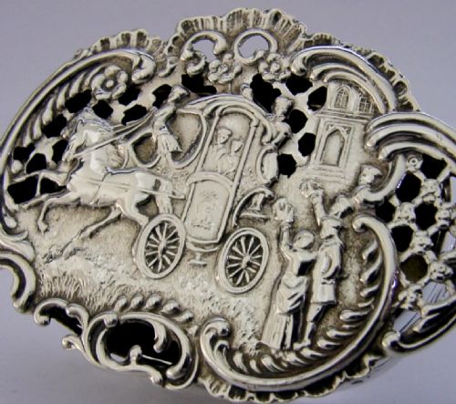 RARE ENGLISH STERLING SILVER POTPOURRI POT BOX 1906 ANTIQUE W COMYNS ANTIQUE - ADDITIONAL PHOTO 3
