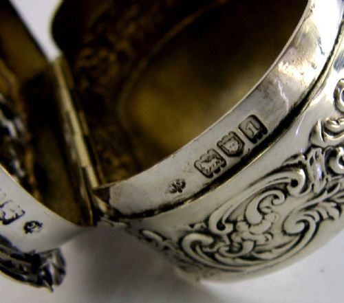 RARE ENGLISH STERLING SILVER POTPOURRI POT BOX 1906 ANTIQUE W COMYNS ANTIQUE - ADDITIONAL PHOTO 6