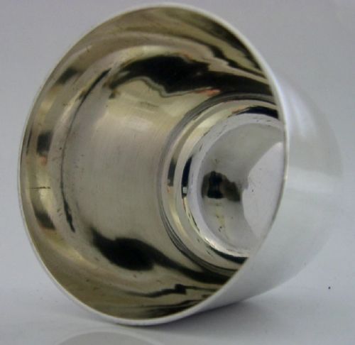GEORGIAN STYLE 93G STERLING SILVER TUMBLER WHISKY BEAKER CUP 1968 BARWARE - ADDITIONAL PHOTO 3