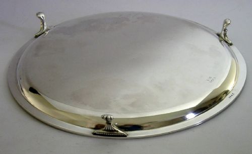 harthill yorkshire cricket club sterling silver tray salver 1878 antique 530g - CATEGORY: ANTIQUE SILVER - DATED VICTORIAN