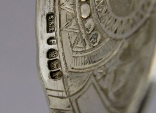 BEAUTIFUL REINDEER ANTIQUE STERLING SILVER BAPTISM SPOON 1898 RELIGIOUS - ADDITIONAL PHOTO 8