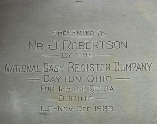 HISTORIC 655G AMERICAN DEPRESSION ERA 1929 STERLING SILVER TRAY DAYTON OHIO - ADDITIONAL PHOTO 4