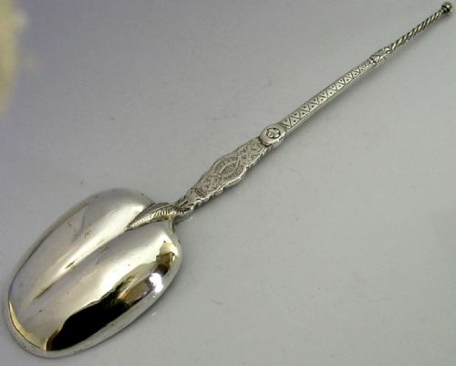 LARGE ENGLISH STERLING SILVER CORONATION BAPTISM SPOON KIND EDWARD 1902 ROYAL - ADDITIONAL PHOTO 3