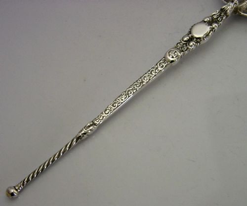 LARGE ENGLISH STERLING SILVER CORONATION BAPTISM SPOON KIND EDWARD 1902 ROYAL - ADDITIONAL PHOTO 5