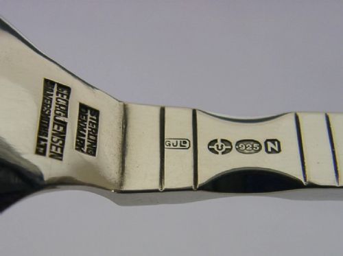 BOXED GEORG JENSEN STERLING SILVER CONTINENTAL ANTIK PATTERN SPOON 1948 ART DECO - ADDITIONAL PHOTO 7