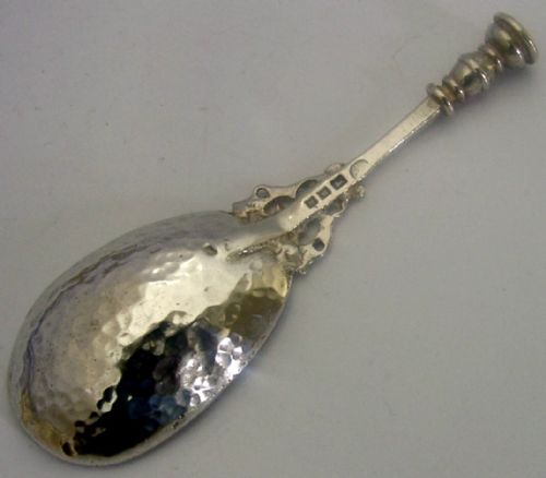 RARE AMY SANDHEIM STERLING SILVER CADDY SPOON 1925 ENGLISH ANTIQUE ARTS CRAFT - ADDITIONAL PHOTO 3