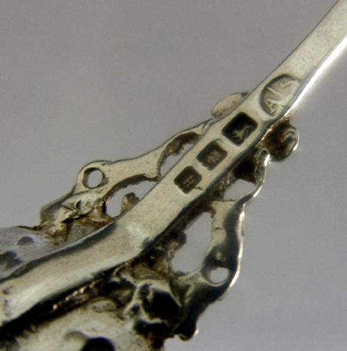 RARE AMY SANDHEIM STERLING SILVER CADDY SPOON 1925 ENGLISH ANTIQUE ARTS CRAFT - ADDITIONAL PHOTO 4