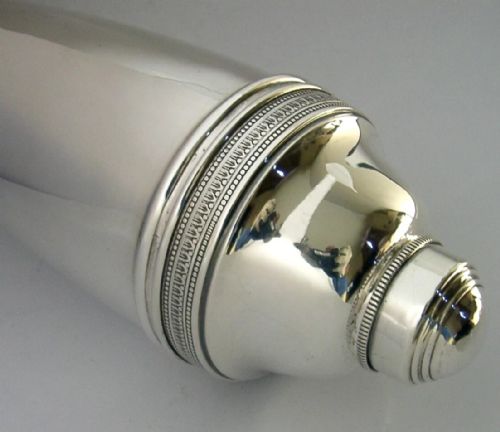 MINT ART DECO ITALIAN 800 SOLID SILVER COCKTAIL SHAKER C19401950 BARWARE 258G - ADDITIONAL PHOTO 7