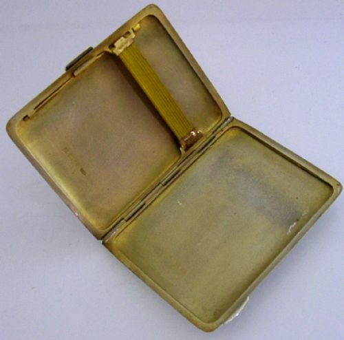SUPERB STERLING SILVER ENAMEL HAND PAINTED POPPIES FLOWER CIGARETTE CASE 1961 - ADDITIONAL PHOTO 7