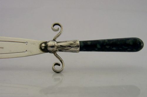 LARGE C1910 STERLING SILVER BOOKMARK PAGE MARKER ANTIQUE - ADDITIONAL PHOTO 7