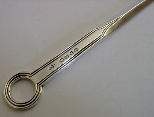 HUGE 14INCH STERLING SILVER LETTER ENVELOPE OPENER SKEWER 1872 ANTIQUE 108G - ADDITIONAL PHOTO 1