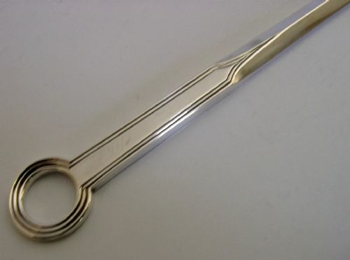 HUGE 14INCH STERLING SILVER LETTER ENVELOPE OPENER SKEWER 1872 ANTIQUE 108G - ADDITIONAL PHOTO 3
